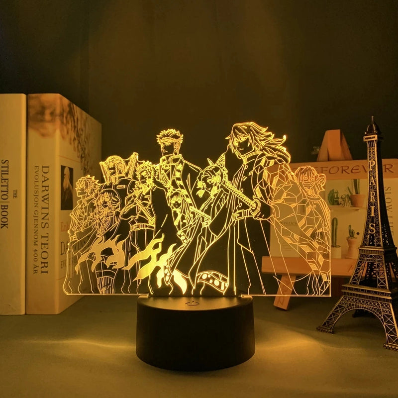 Demon Slayer 3D LED Glowing Acrylic Stand – Kamado Tanjirou & Nezuko