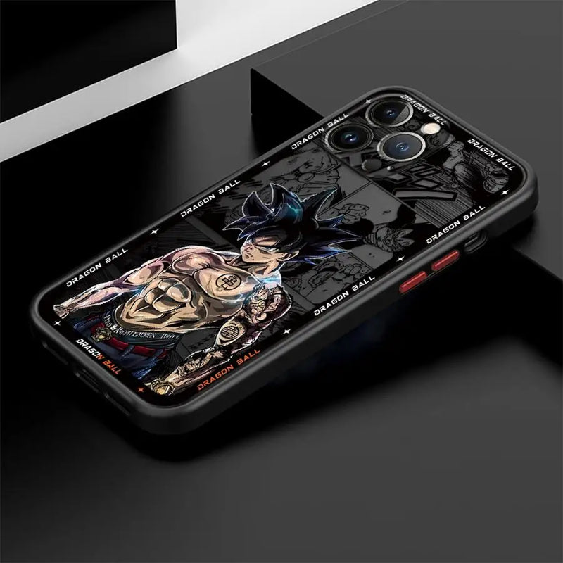 Case Goku Hot Blooded – Proteção Premium para iPhone | TPU Flexível & Estilo Anime