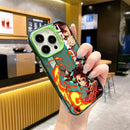 Case Demon Slayer – Silicone Matte Shockproof para iPhone | Estilo Anime & Proteção Reforçada