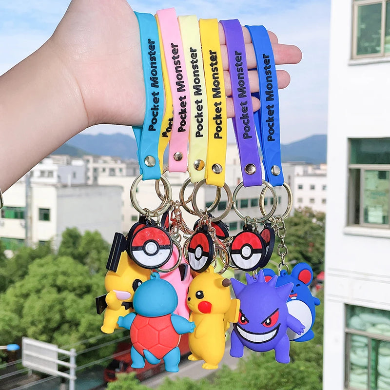Chaveiro Pokémon Pikachu & Amigos Kawaii – Anime Backpack Charm