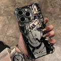 Anime Cool Nana Osaki Line Plating Case For iPhone – Y2K Anti-Fall Airbag Cover