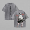 Camiseta Oversized Demon Slayer Kochou Shinobu Estilo Vintage Manga Unissex