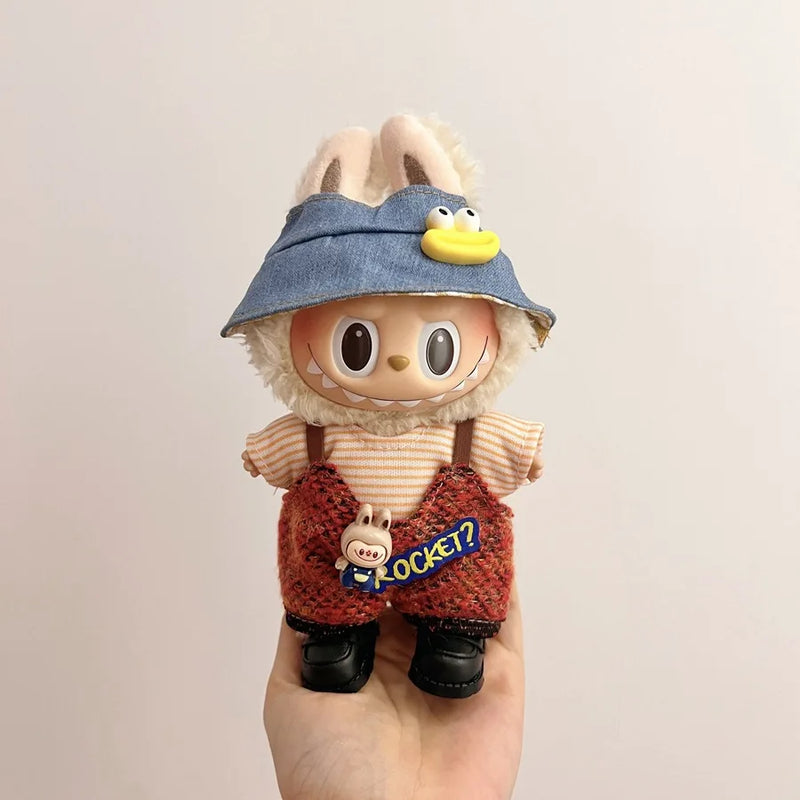 Roupas Labubu – Conjunto de Vestido Casual com Velcro (17cm)