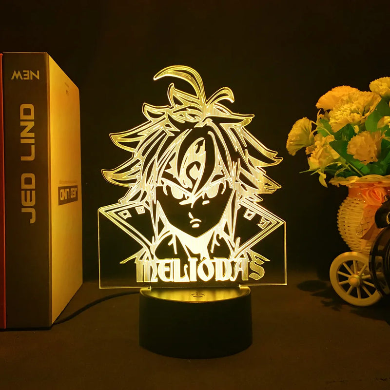 Luminária 3D LED The Seven Deadly Sins – Meliodas e Companhia