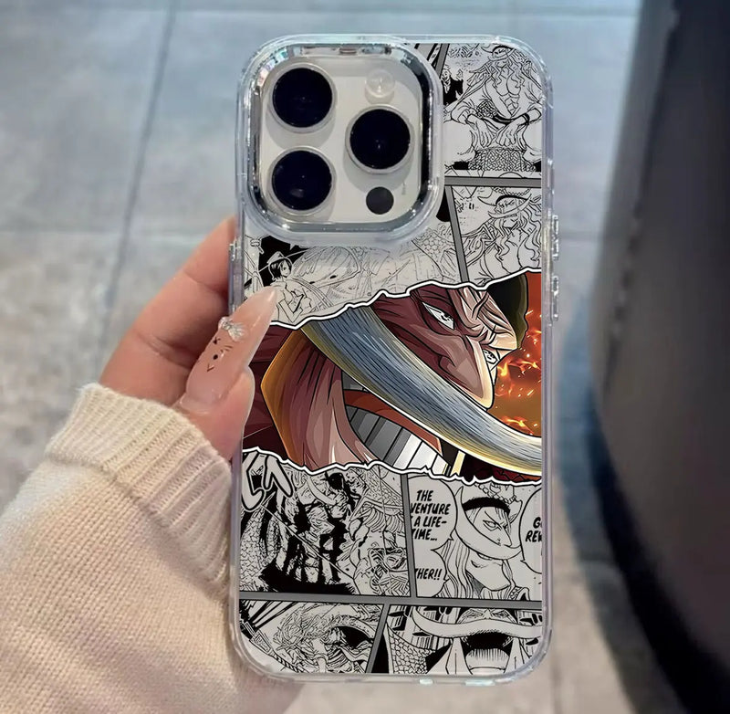 Case One Piece – Luffy Transparent Black Edition para iPhone | Estilo Premium & Proteção Leve