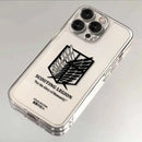 Case Attack on Titan – Transparente Premium para iPhone | TPU Flexível & Proteção