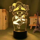 Anime ONE PIECE Led Acrylic Stand Kids Night Light Zoro Luffy Nami Action Figure for Child Bedroom Decoration Desk 3d Lamp Gift