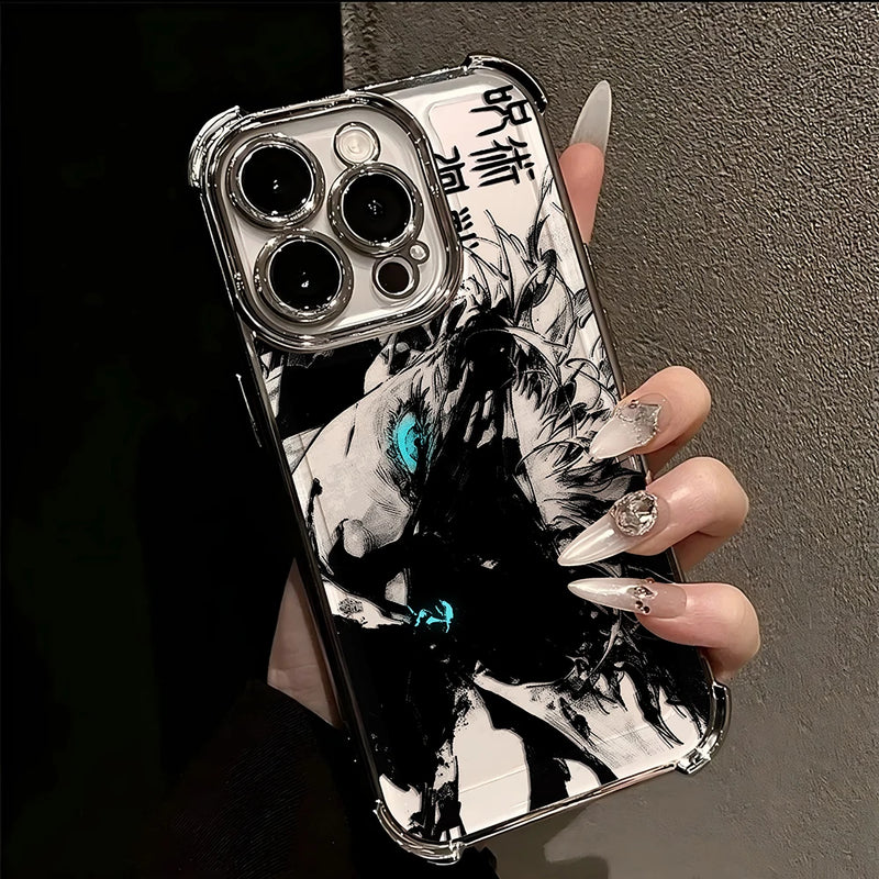 Case Gojo Satoru – Plating Armor Edition para iPhone | Proteção Reforçada & Acabamento Premium