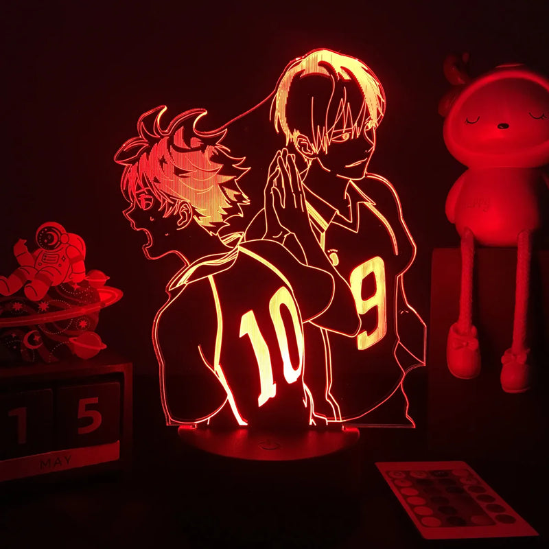Luminária 3D LED Haikyuu – Shoyo Hinata