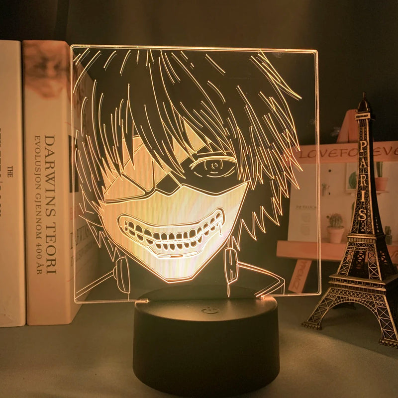 Luminária 3D LED Tokyo Ghoul – Ken Kaneki