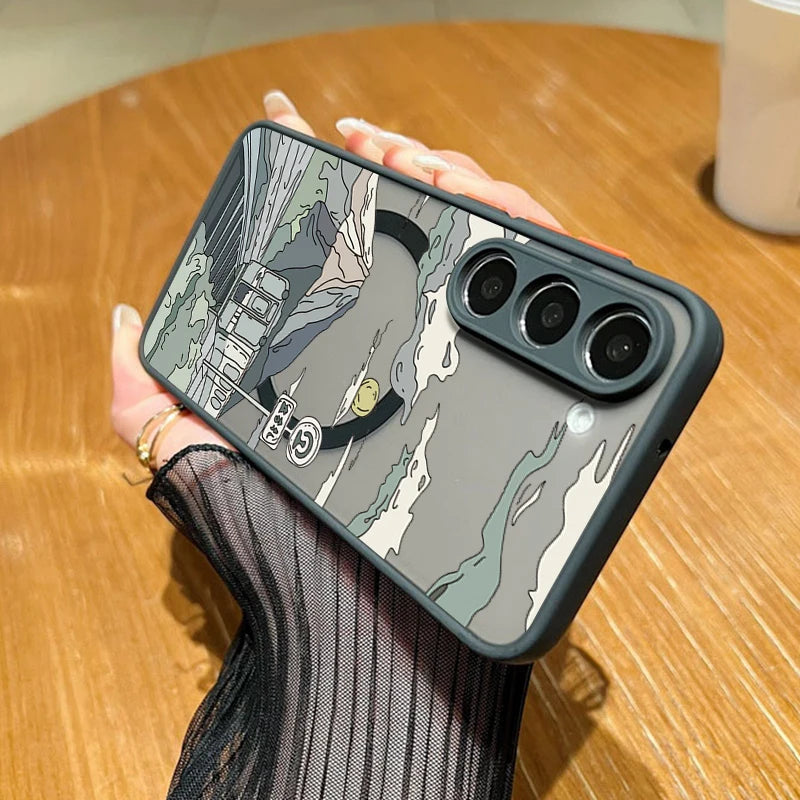 Case Anime Town – Magnética para Samsung (Compatível com MagSafe) | Estilo Premium & Proteção Reforçada