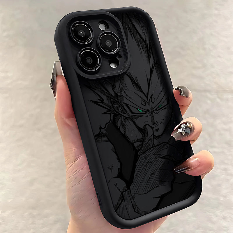 Case Dragon Ball – TPU Premium Preto para iPhone | Estilo Anime & Proteção