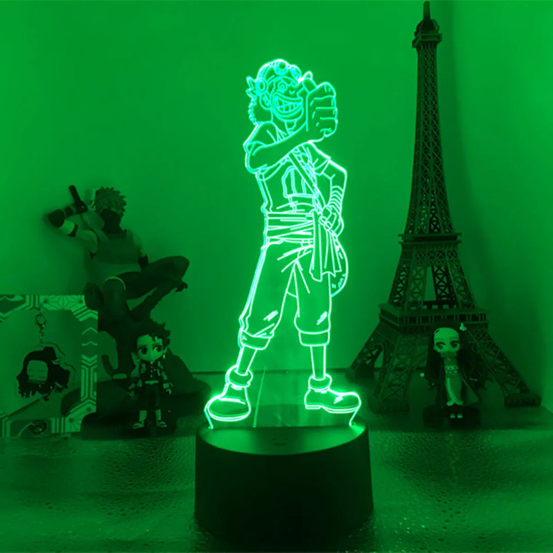 Anime ONE PIECE Led Acrylic Stand Kids Night Light Zoro Luffy Nami Action Figure for Child Bedroom Decoration Desk 3d Lamp Gift