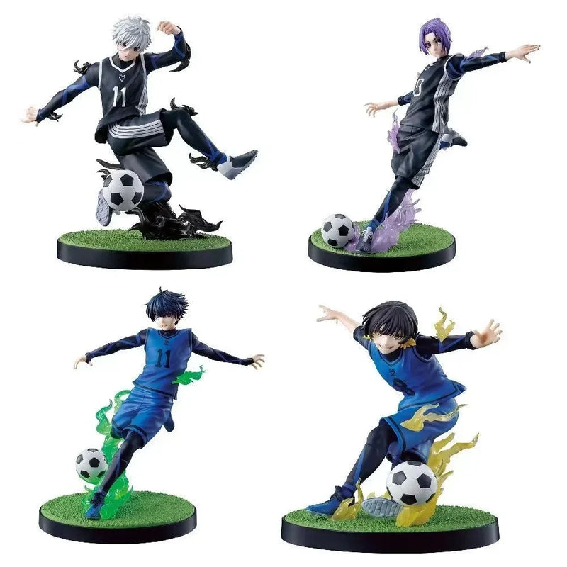Blue Lock Anime Figures – Isagi, Nagi, Bachira, Mikage, Reo, Bonecas Colecionáveis