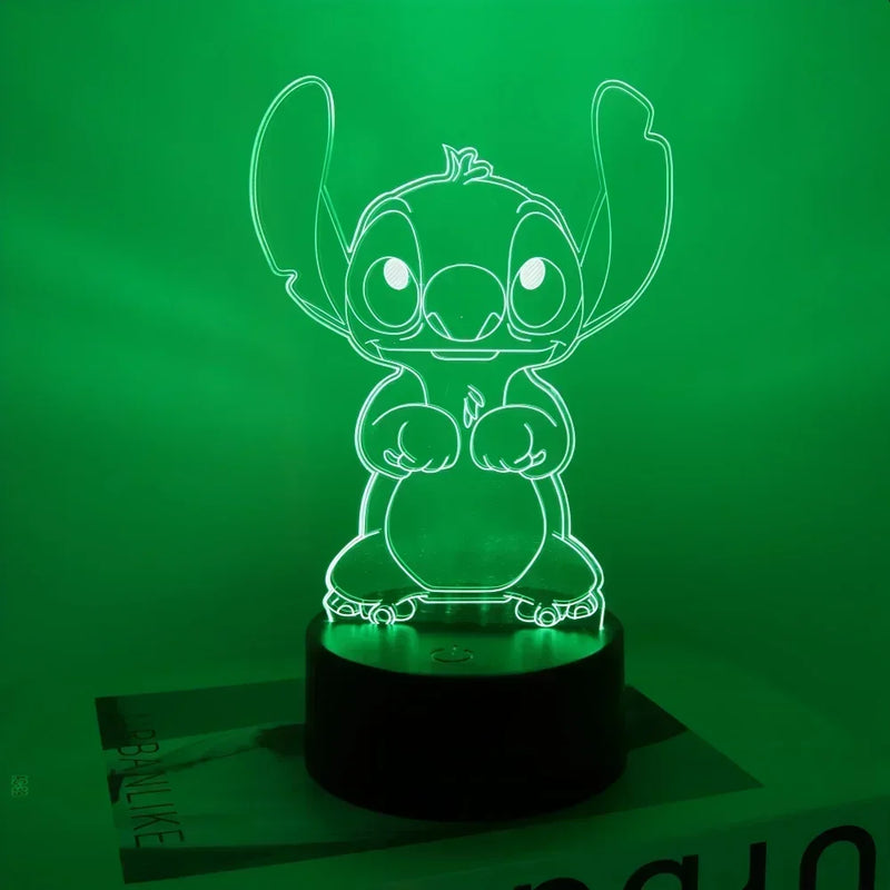 LED Night Light Illusion – Stitch 3D Lamp