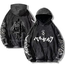 Moletom Oversized Berserk Estilo Gothic Vintage Harajuku Unissex