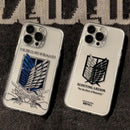 Case Attack on Titan – Transparente Premium para iPhone | TPU Flexível & Proteção