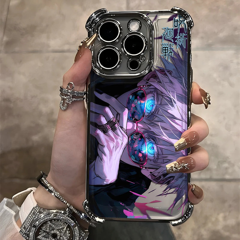Case Gojo Satoru – Plating Armor Edition para iPhone | Proteção Reforçada & Acabamento Premium