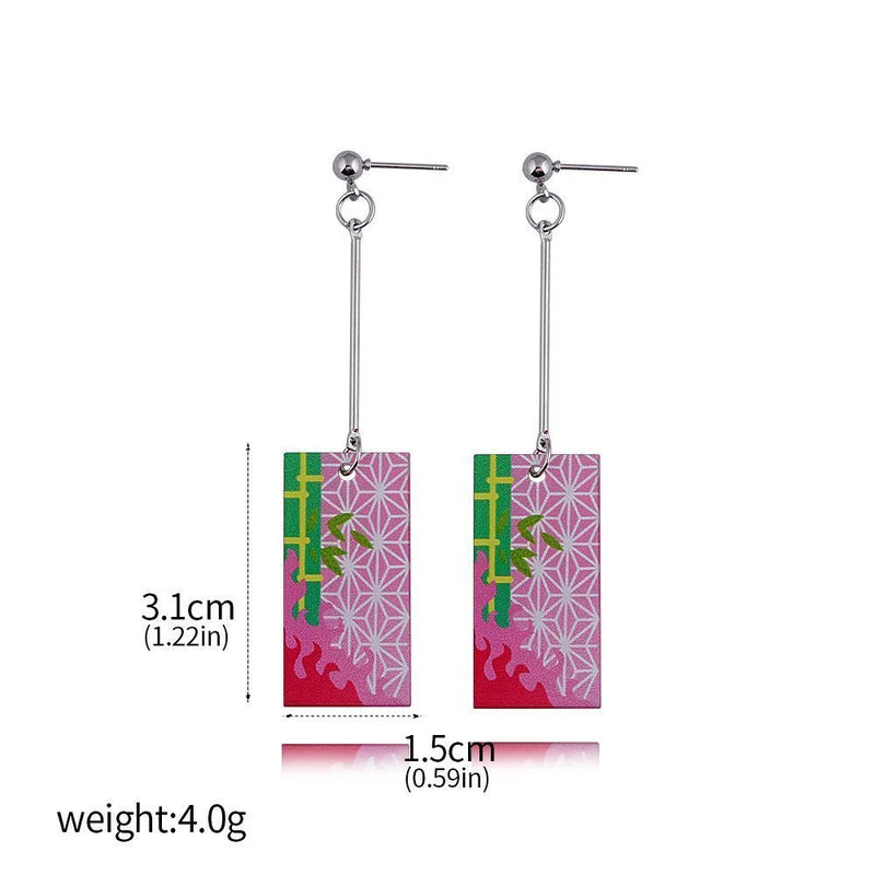 Brincos Demon Slayer Tanjiro & Shinobu – Pingente Borboleta Cosplay