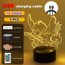 LED Night Light Illusion – Stitch 3D Lamp