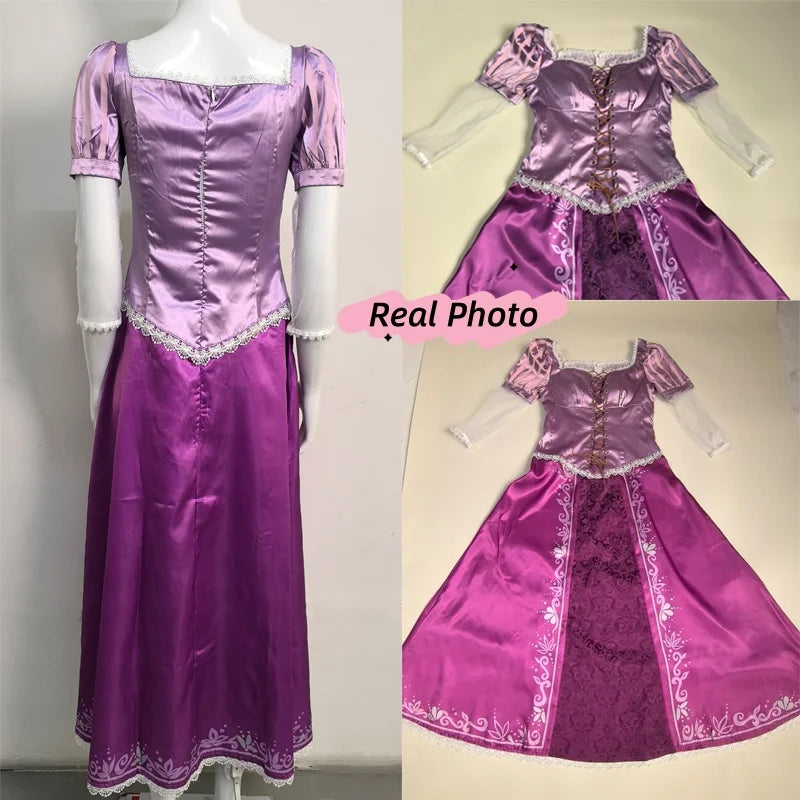 Rapunzel Cosplay – Vestido de Princesa Tangled Longo para Mulheres