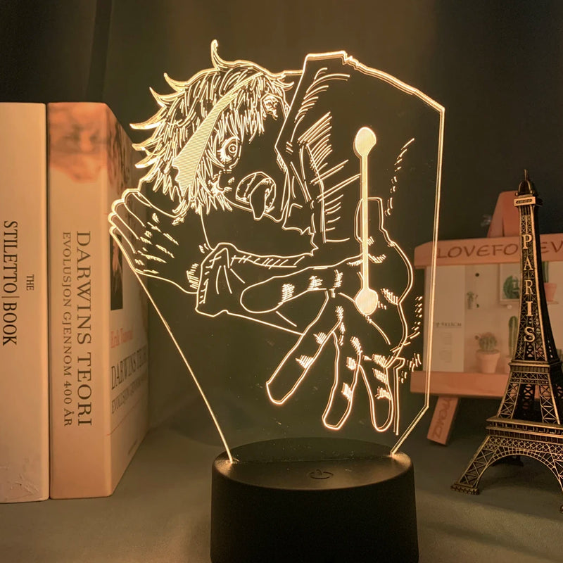 Luminária 3D LED Jujutsu Kaisen – Gojo, Itadori, Megumi & Toji