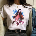 Camiseta Feminina Demon Slayer Nezuko & Tanjirou Estilo Manga Anime