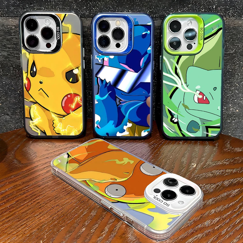 Case Pokémon – Gengar & Pikachu Candy Matte Edition para iPhone | Proteção Antichoque & Acabamento Premium