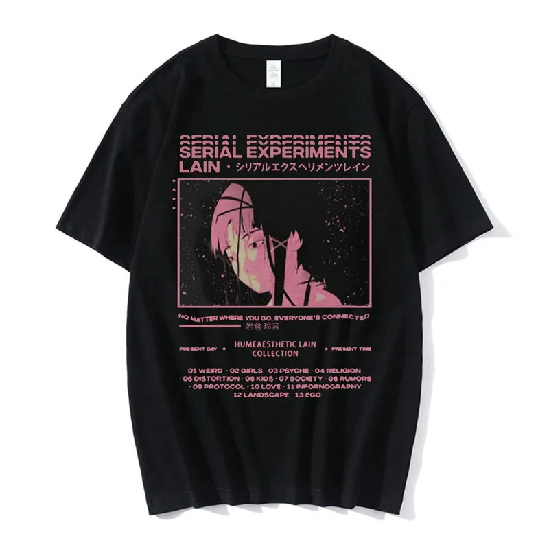 Camiseta Serial Experiments Lain Estilo Manga Unissex