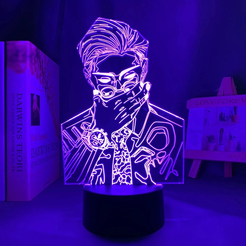 Luminária 3D LED Jujutsu Kaisen – Gojo, Itadori, Megumi & Toji