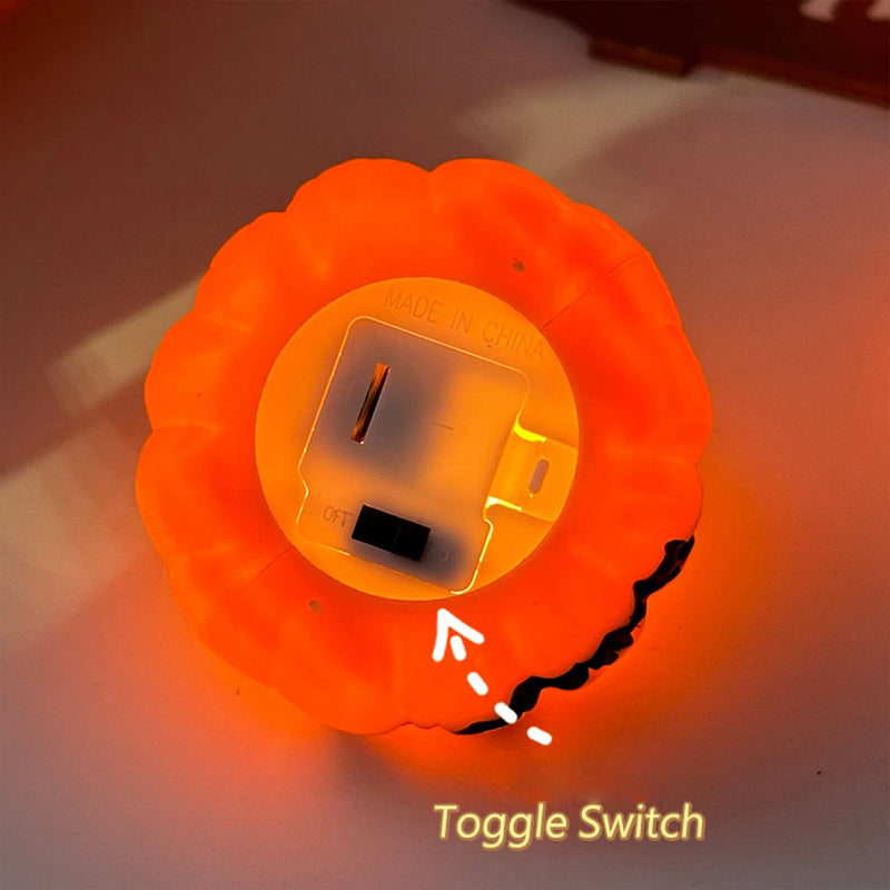 Lanterna Abóbora Halloween – Luz Decorativa de Caveira e Fantasma