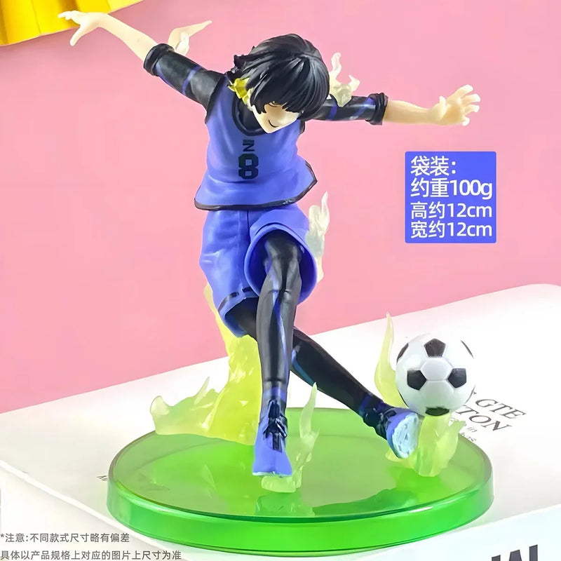 Blue Lock Anime Figures – Isagi, Nagi, Bachira, Mikage, Reo, Bonecas Colecionáveis