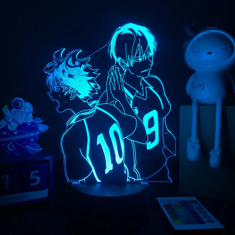 Luminária 3D LED Haikyuu – Shoyo Hinata