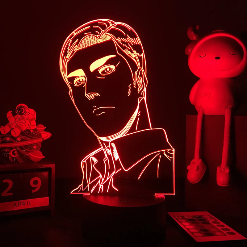 Luminária 3D LED Attack on Titan – Mikasa & Eren