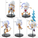 One Piece Figure – 5pcs Q Version GEAR5 Nika Luffy, PVC Colecionável