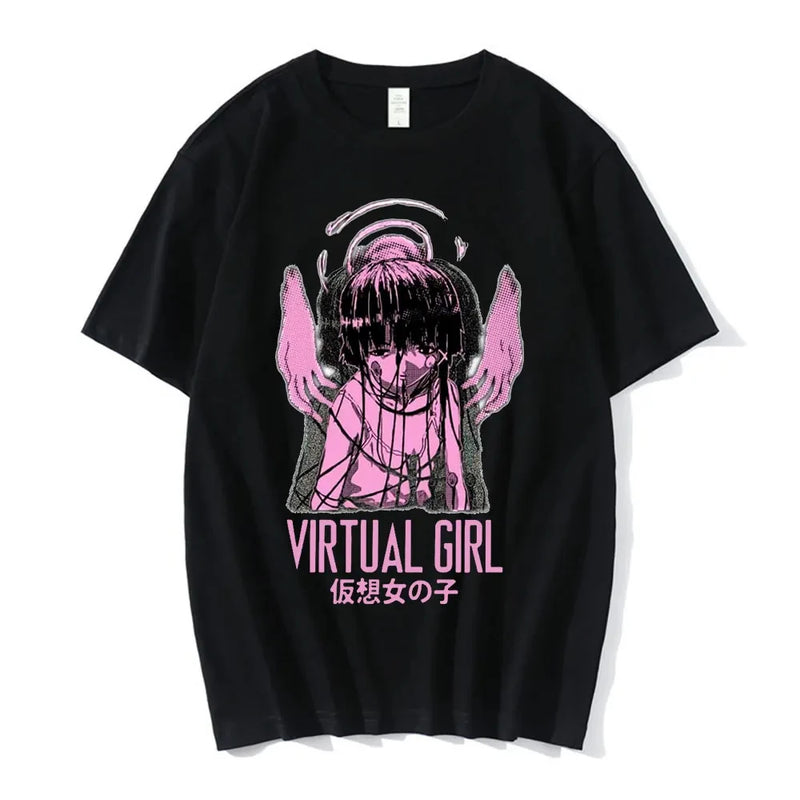 Camiseta Serial Experiments Lain Estilo Manga Unissex