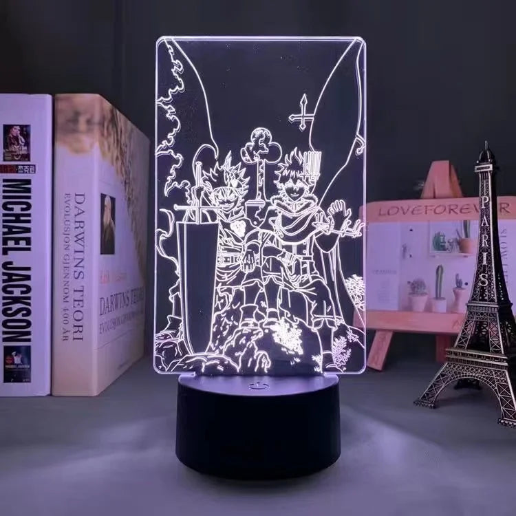 Luminária 3D LED Black Clover – Asta