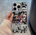Case One Piece – Luffy Transparent Black Edition para iPhone | Estilo Premium & Proteção Leve