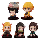 Demon Slayer Figure Set – 10pcs Q Version Sitting Figures, PVC Colecionável