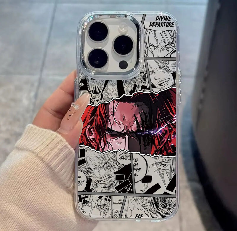 Case One Piece – Luffy Transparent Black Edition para iPhone | Estilo Premium & Proteção Leve