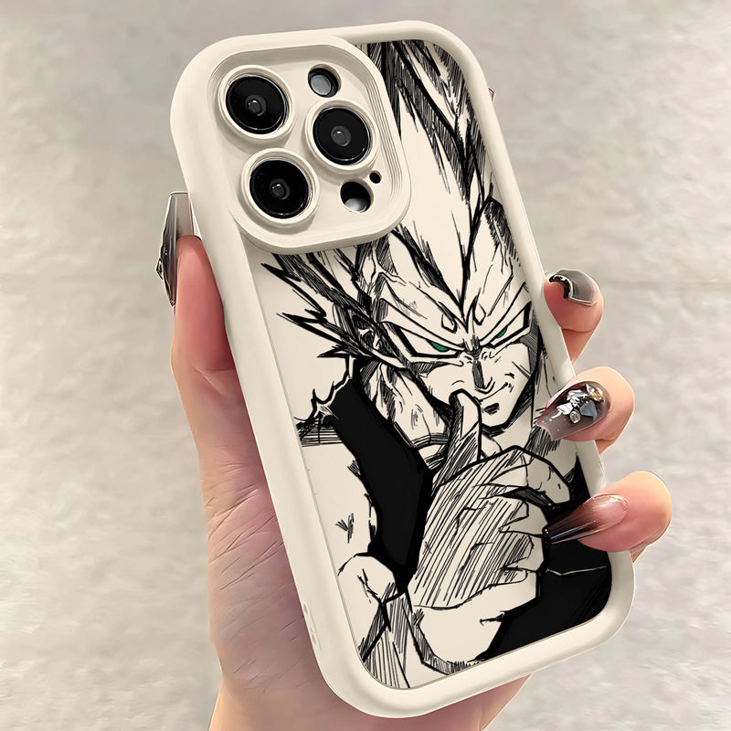 Case Dragon Ball – TPU Premium Preto para iPhone | Estilo Anime & Proteção