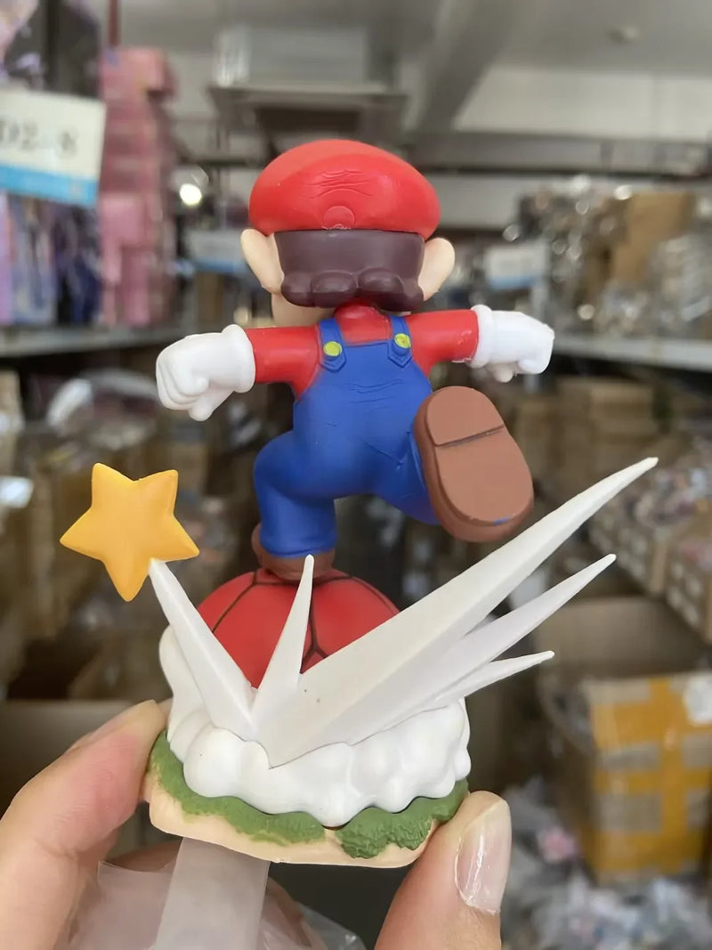 Super Mario Figure – 12cm Mario Run, PVC Colecionável