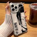 Case Gojo Satoru – Transparent Shockproof Edition para iPhone | Proteção & Estilo Jujutsu Kaisen