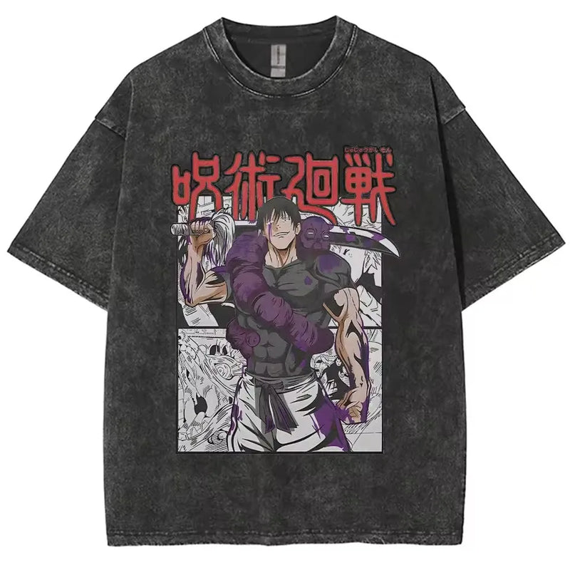 Camiseta Jujutsu Kaisen Gojo Satoru Estilo Vintage Unissex