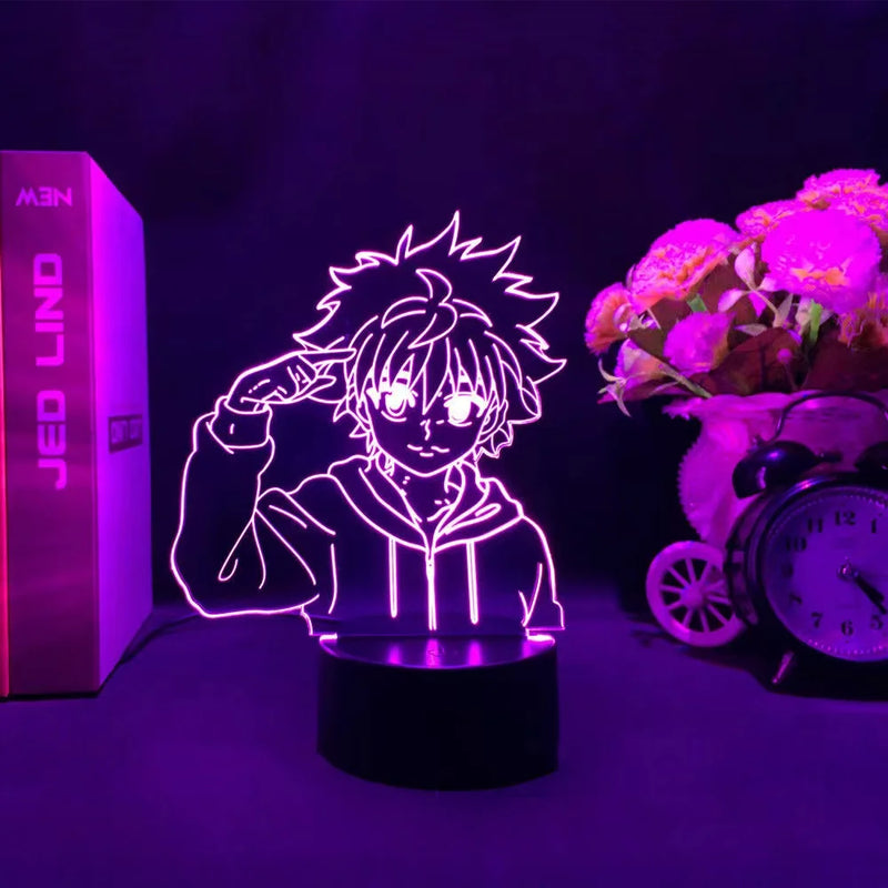 Luminária 3D LED Hunter x Hunter – Killua Zoldyck