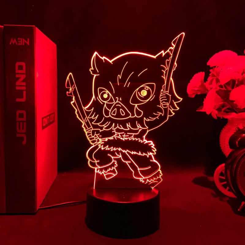 Demon Slayer 3D LED Glowing Acrylic Stand – Kamado Tanjirou & Nezuko