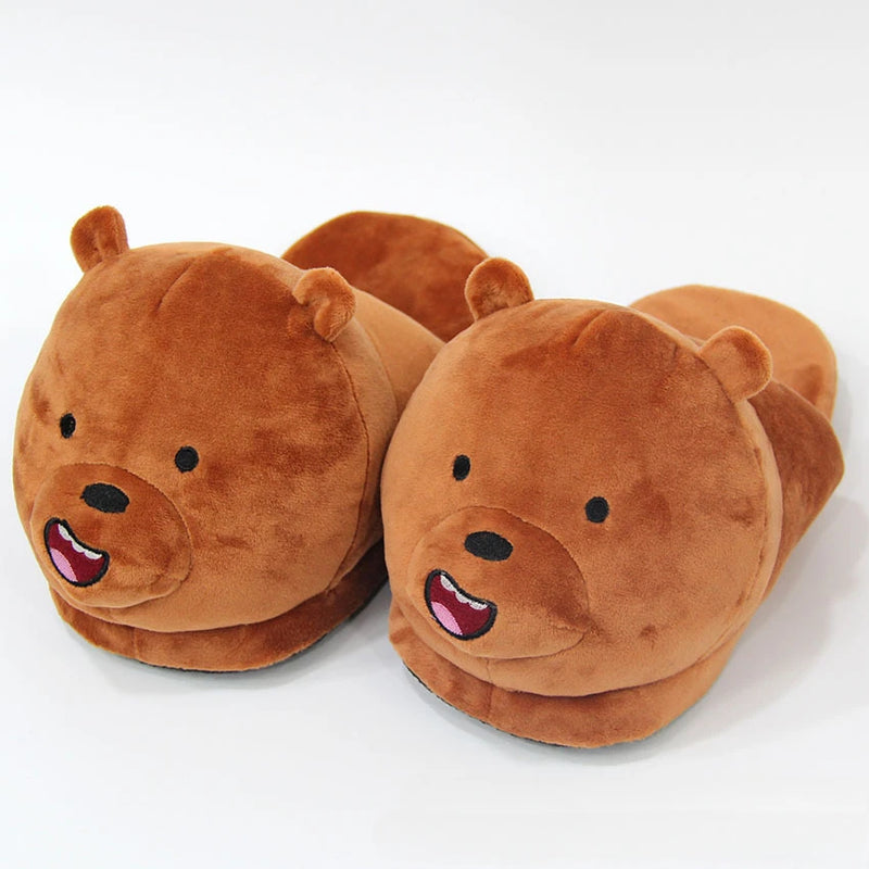 Pantufa Unissex Gato Cartoon Plush Quente Inverno Indoor"