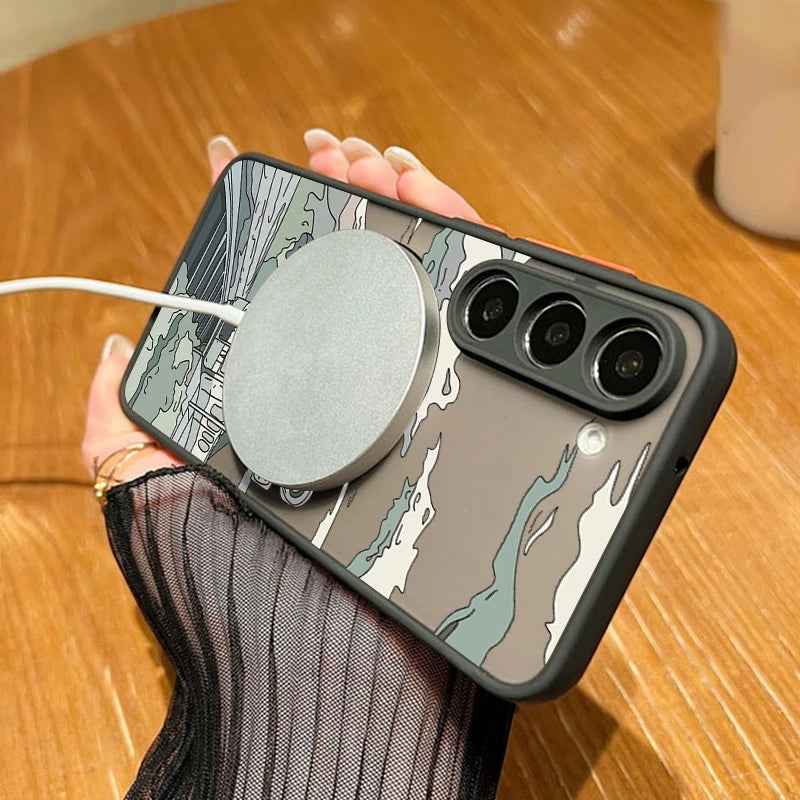 Case Anime Town – Magnética para Samsung (Compatível com MagSafe) | Estilo Premium & Proteção Reforçada