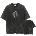Camiseta Oversized Demon Slayer Kokushibo Estilo Harajuku Vintage Unissex