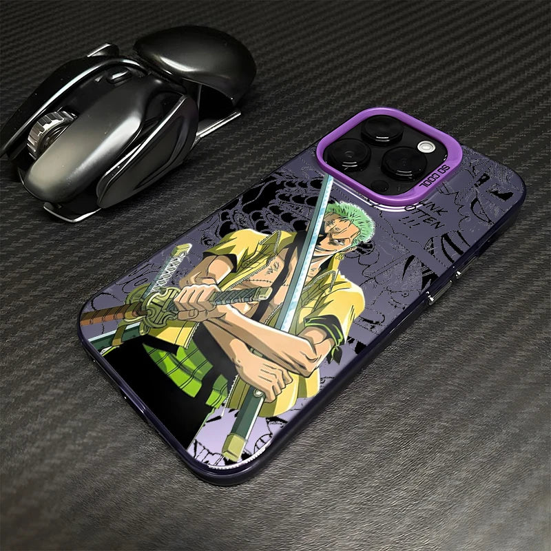 Case One Piece – Luffy Candy Matte Edition para iPhone | Estilo Anime & Proteção Premium